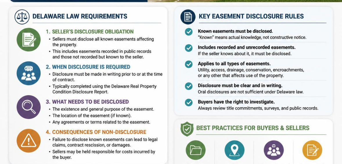 Easement Disclosure Rules When You Sell a House in Delaware
